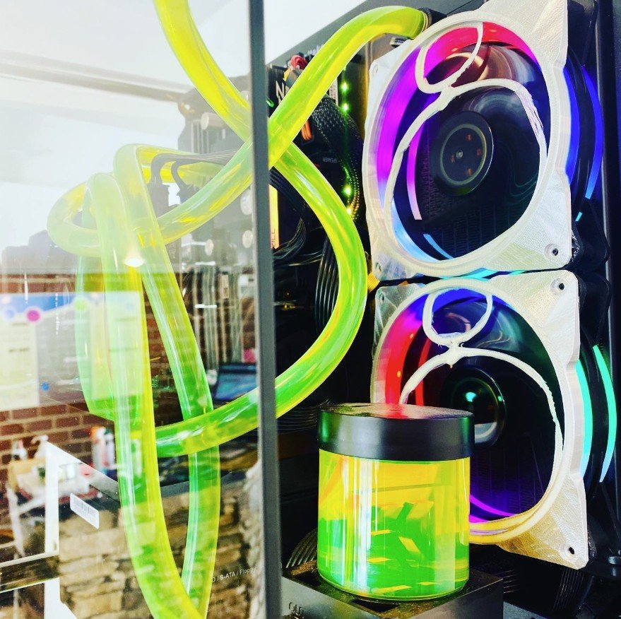 Custom-built computer by Tech Genius ATL designed for performance, reliability, and user-specific needs, highlighting expert craftsmanship and technical precision.