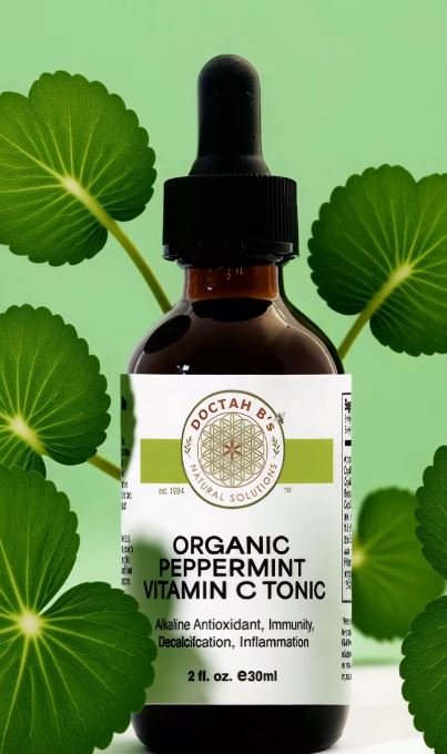 Doctah B Sirius’ Organic Peppermint Vitamin Tonic from Elevation Time, a natural herbal formula created to support energy, immunity, digestion, and overall wellness using peppermint and nutrient-dense plant ingredients.