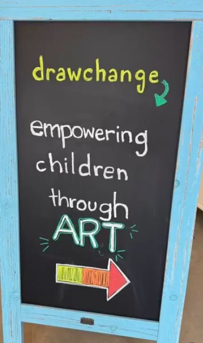 DrawChange program empowering children through art by fostering creativity, confidence, and self-expression while supporting education, emotional growth, and community connection.