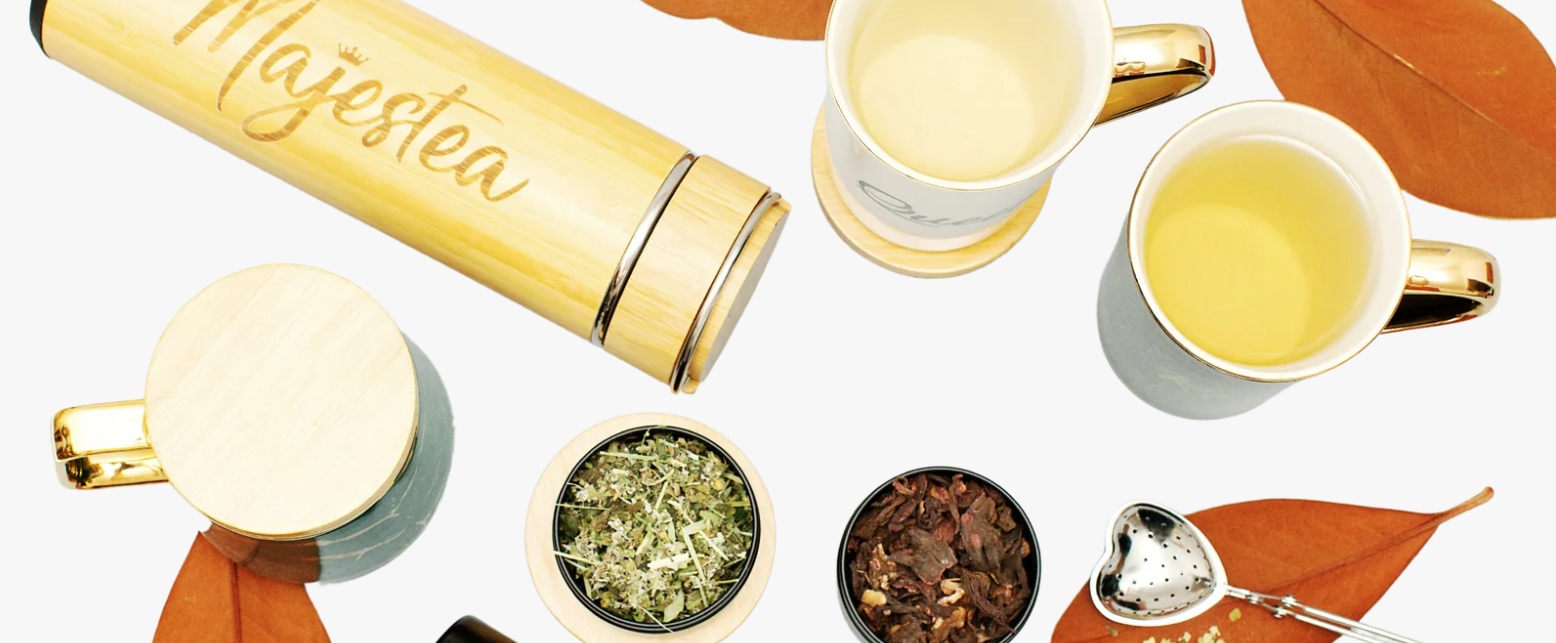 Organic tea leaves used by My MajesTeas, highlighting premium-quality ingredients sourced with care to create flavorful, nourishing tea blends rooted in wellness and intention.