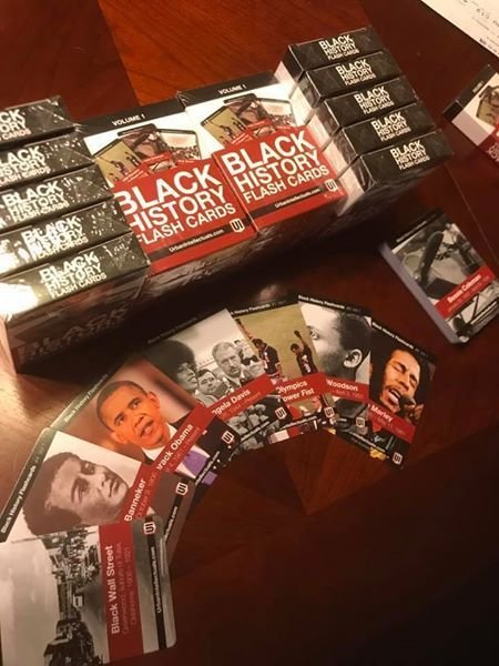 Black History flash cards from Urban Intellectuals offering an interactive educational resource that highlights influential figures, events, and contributions across Black history.
