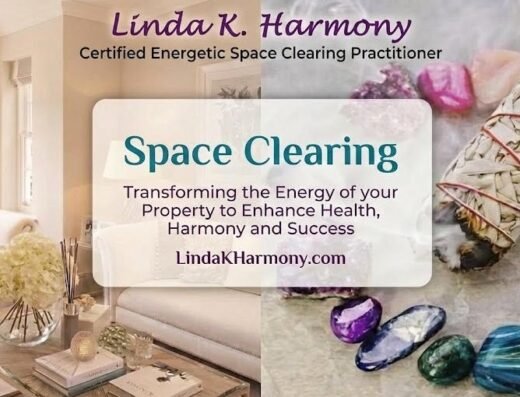 Certified Energetic Space Clearer postcard representing professional home energy clearing services for homeowners, property managers, and real estate professionals.