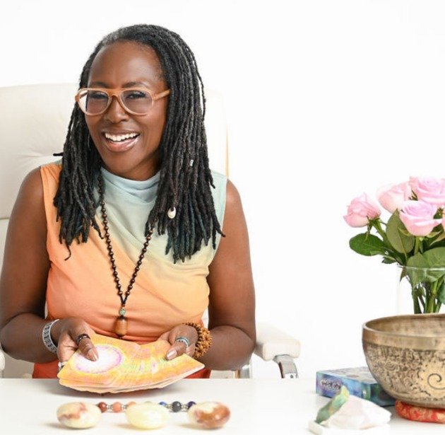 Dr. Makeba Morgan Hill with Healing Crystals and Singing Bowl – Dr. Makeba and Friends Healing Hands Atlanta